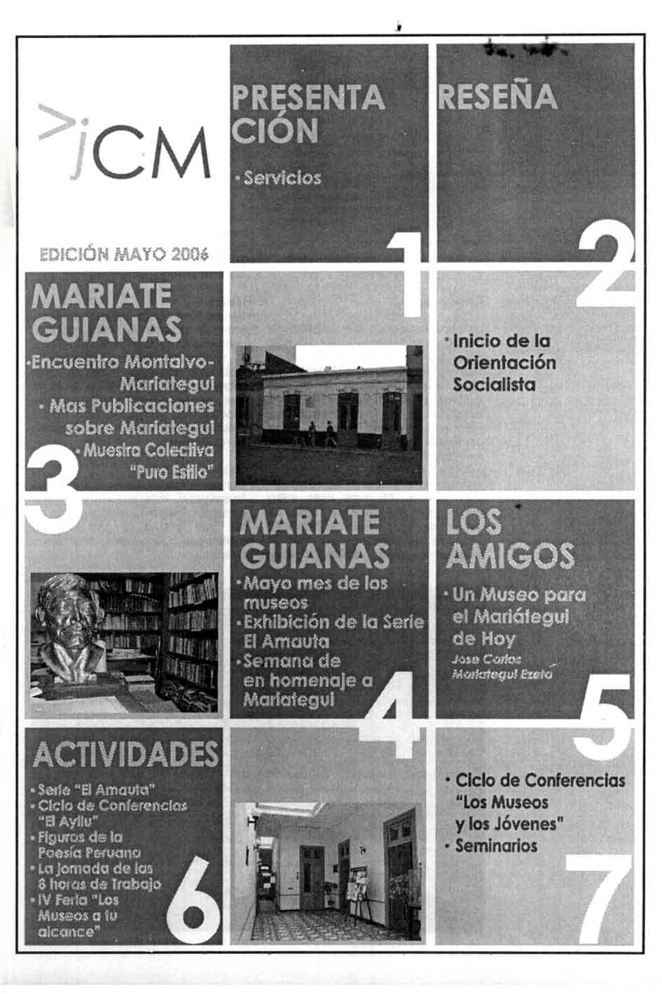 Boletín Museo José Carlos Mariátegui mayo 2006