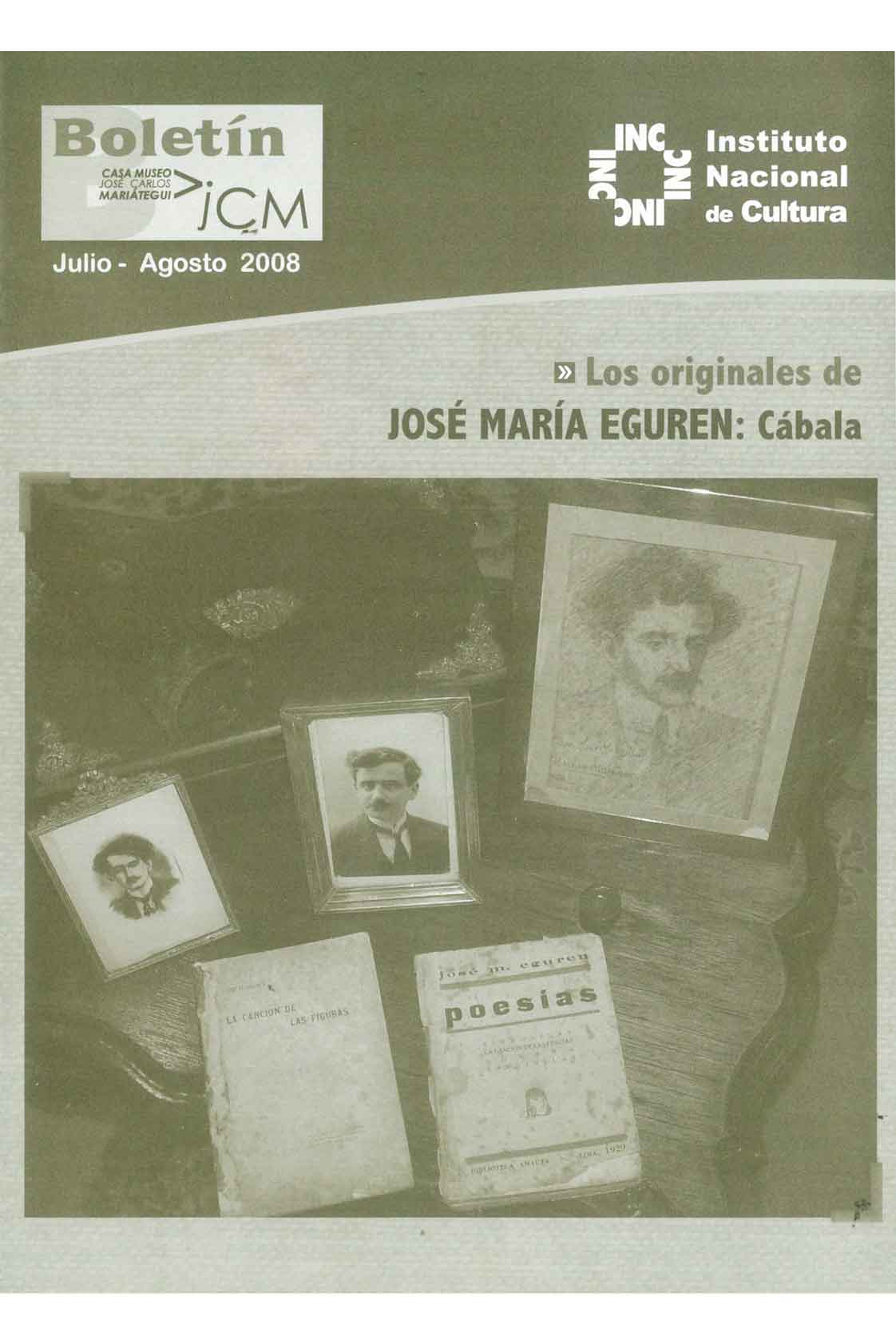 Boletín Museo José Carlos Mariátegui julio-agosto 2008