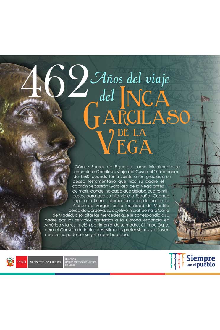 462 años del viaje del Inka Garcilaso de la Vega