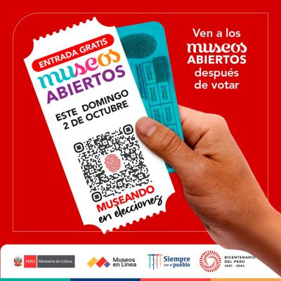 Ministerio de Cultura: Ingreso gratuito a museos de Lima y siete regiones del país, el día de las elecciones