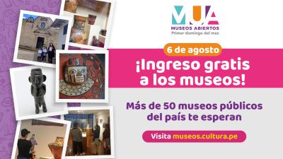 Ministerio de Cultura: Una nueva edición de Museos Abiertos se llevará a cabo este domingo 6 de agosto con actividades e ingreso gratuito para toda la familia