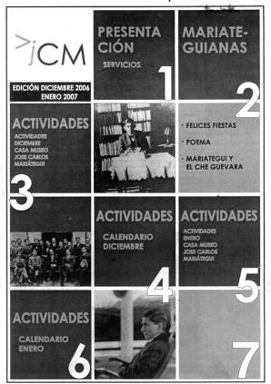Boletín Museo José Carlos Mariátegui diciembre 2006-enero 2007