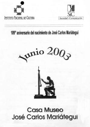 Boletín Museo José Carlos Mariátegui junio 2003