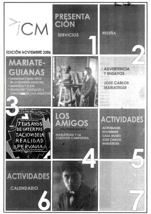 Boletín Museo José Carlos Mariátegui noviembre 2006