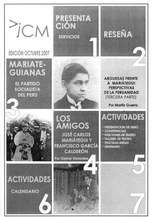 Boletín Museo José Carlos Mariátegui octubre 2007