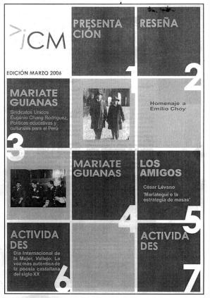 Boletín Museo José Carlos Mariátegui marzo 2006