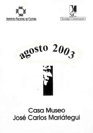Boletín Museo José Carlos Mariátegui agosto 2003