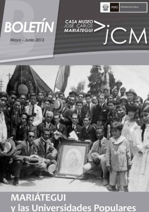 Boletín Museo José Carlos Mariátegui mayo-junio 2013