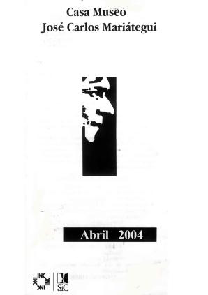 Boletín Museo José Carlos Mariátegui abril 2004