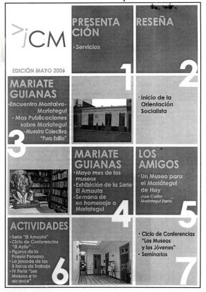 Boletín Museo José Carlos Mariátegui mayo 2006