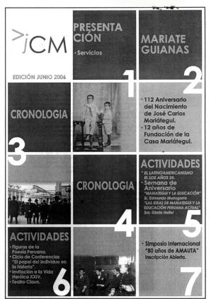 Boletín Museo José Carlos Mariátegui junio 2006