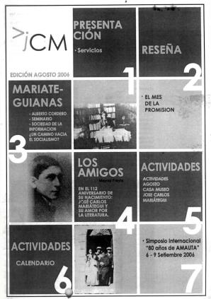 Boletín Museo José Carlos Mariátegui agosto 2006