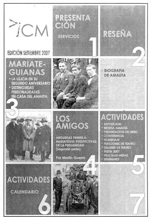 Boletín Museo José Carlos Mariátegui setiembre 2007