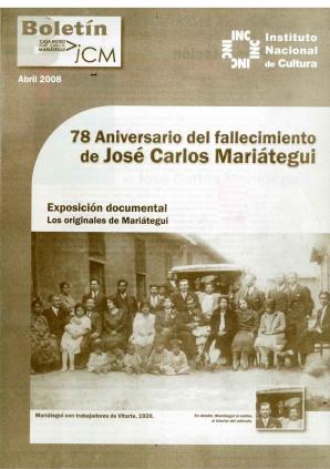 Boletín Museo José Carlos Mariátegui abril 2008