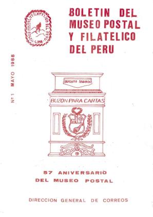 Boletín del Museo Postal y Filatélico del Perú N° 1 