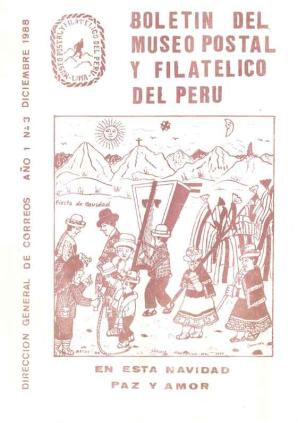 Boletín del Museo Postal y Filatélico del Perú N° 3