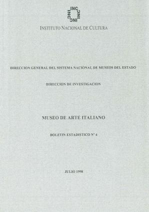 DIGESNAMU (1998) Museo de Arte Italiano Boletín Estadístico 4