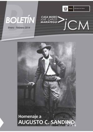 Boletín Museo José Carlos Mariátegui enero-febrero 2014