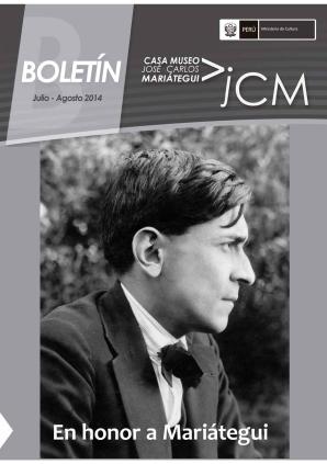 Boletín Museo José Carlos Mariátegui julio-agosto 2014