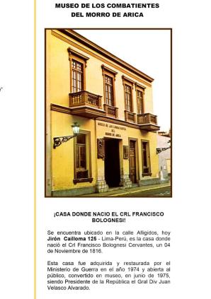 Tríptico Museo de los Combatientes del Morro de Arica