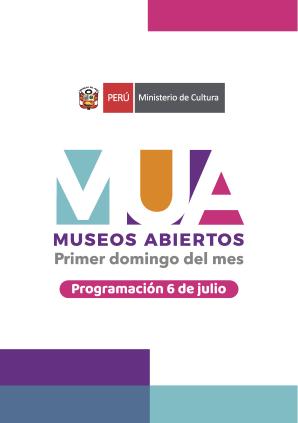 Programación Museos Abiertos MUA para julio