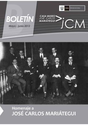 Boletín Museo José Carlos Mariátegui mayo-junio 2012